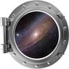 24" PortScape Milky Way Galaxy #1 Silver Porthole Wall Decal Removable Wall Sticker Galactic 3D Window Instant Space View Stars Solar System Astronomy NASA Kids Room Decor view 1