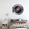 24" PortScape Milky Way Galaxy #1 Silver Porthole Wall Decal Removable Wall Sticker Galactic 3D Window Instant Space View Stars Solar System Astronomy NASA Kids Room Decor view 2