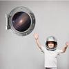 24" PortScape Milky Way Galaxy #1 Silver Porthole Wall Decal Removable Wall Sticker Galactic 3D Window Instant Space View Stars Solar System Astronomy NASA Kids Room Decor view 3