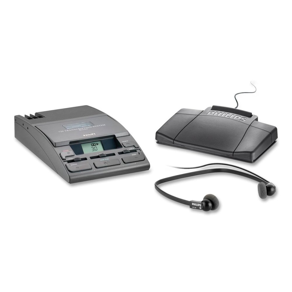 PSPLFH072052-720-T Desktop Analog Mini Cassette Transcriber Dictation System w/Foot Control