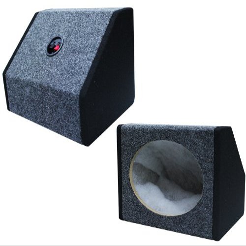Absolute USA 6X9PKBG 6 X 9 Inches Angled/Wedge Box Speakers, Set of Two (Black/Grey)