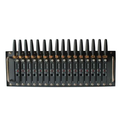 OSTENT GSM GPRS Modem Pool with Wavecom Q2406A Module 16 Ports USB Interface Emulated COM/RS232 at Commands SMS MMS AU Plug Power Adapter