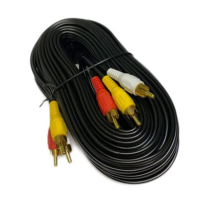 iMBAPrice 50FT RCA M/Mx3 Audio/Video Cable Gold Plated - Audio Video RCA Cable 50 feet
