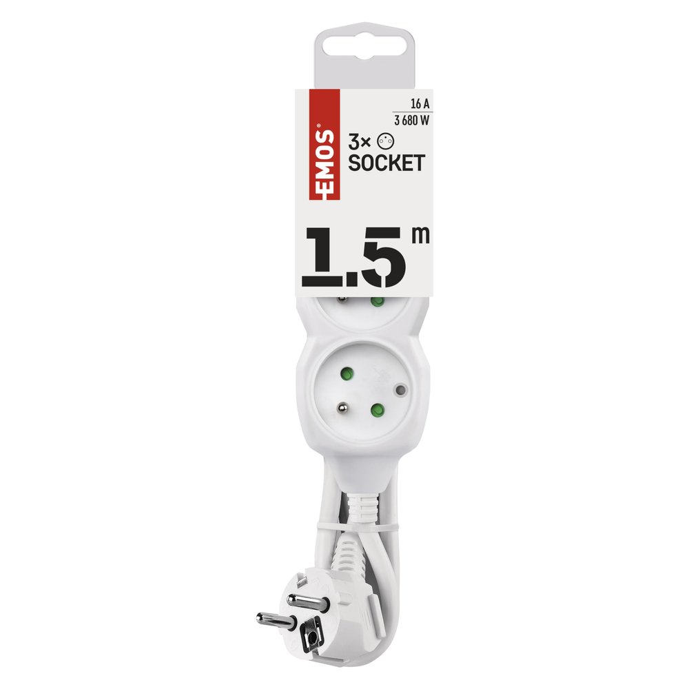 Emos 1902030150 Power Distribution Unit PDU - Power Distribution Units (PDUs) (Basic, White)