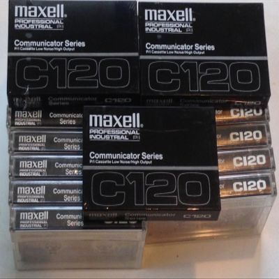 Maxell Professional Industrial Communicator Series C120 Blank Audio Cassette Lot of 19