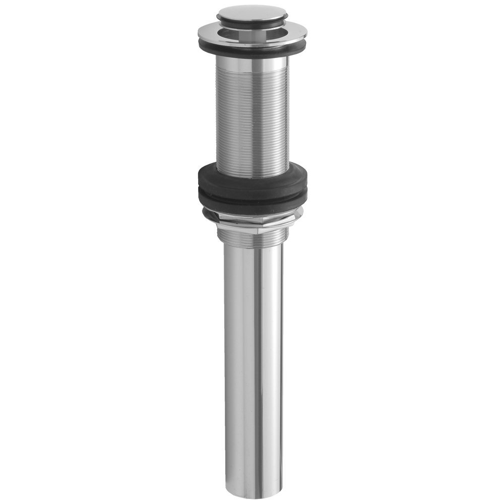 Jaclo 819-SG C.O. Plug Finger Touch Drain without Overflow Holes for Extra Thick Basins, Satin Gold