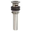 Jaclo 815-AB P.O. Plug Grid Style Drain with Overflow Holes for Extra Thick Basins, Antique Brass view 1
