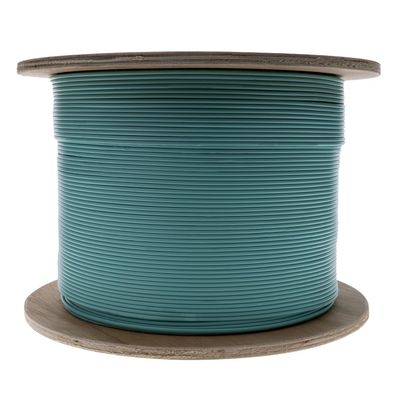 1000ft Aqua Duplex Plenum Zipcord Fiber Optic Cable, Multimode 50/125, Corning ClearCurve OM3, 10G Speed, Fire-Retardant - High-Performance Networking