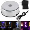 7 LED Light Stand Turntable Night Light Rotating Base for Laser Crystals Colored view 1