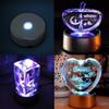 7 LED Light Stand Turntable Night Light Rotating Base for Laser Crystals Colored view 2
