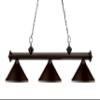 Z-Lite 200-3BRZ-MBRZ Riviera Three Light Billiard, Steel Frame, Bronze Finish and Bronze Shade of Metal Material Medium view 1
