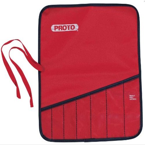 Red Canvas 10-Pocket Tool Roll