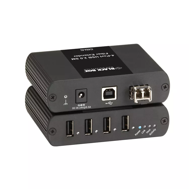 Black Box 4-Port Single-Mode Fiber USB Extender