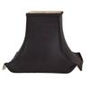 Upgradelights Black Silk 12 Inch Pagoda Lamp Shade with Gold Lining and Matching Harp and Finial view 1