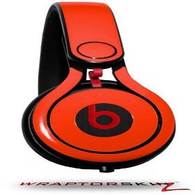 WraptorSkinz Skin Decal Wrap Compatible with Beats Mixr Headphones Solids Collection Red Skin Only (Headphones NOT Included)