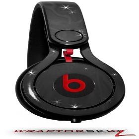 WraptorSkinz Skin Decal Wrap Compatible with Beats Mixr Headphones Stardust Black Skin Only (Headphones NOT Included)