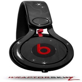 WraptorSkinz Skin Decal Wrap Compatible with Beats Mixr Headphones Stardust Black Skin Only (Headphones NOT Included)