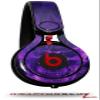 WraptorSkinz Skin Decal Wrap Compatible with Beats Mixr Headphones Flaming Fire Skull Purple Skin Only (Headphones NOT Included) view 1