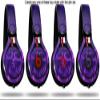 WraptorSkinz Skin Decal Wrap Compatible with Beats Mixr Headphones Flaming Fire Skull Purple Skin Only (Headphones NOT Included) view 2