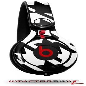 WraptorSkinz Skin Decal Wrap Compatible with Beats Mixr Headphones Houndstooth Black Skin Only (Headphones NOT Included)