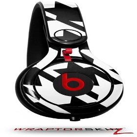 WraptorSkinz Skin Decal Wrap Compatible with Beats Mixr Headphones Houndstooth Black Skin Only (Headphones NOT Included)