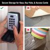Master Lock Wall Mount Key Lock Box with Push Button for House Keys, Outdoor Safe with Combination Lock, 5 Key Capacity, 5423EC , Black view 3