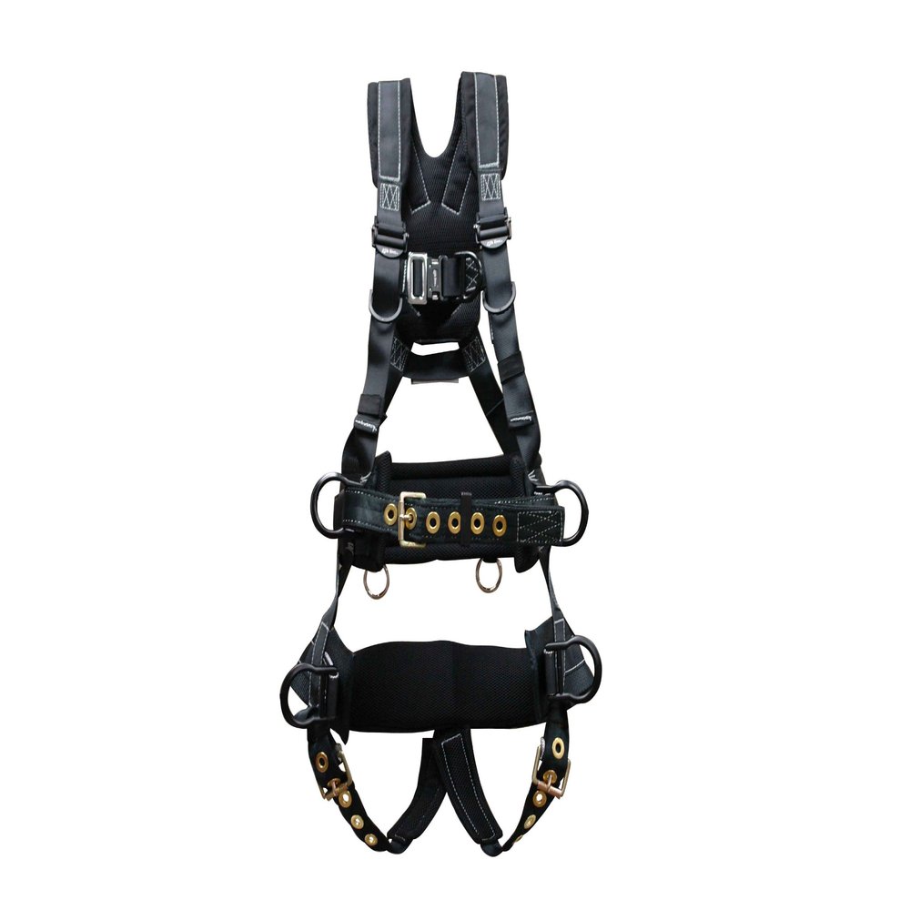 Elk River 67612 Premium Polyester/Nylon PeregrineEX Platinum Series 6 D-Ring Harness with Tongue Buckles, Medium