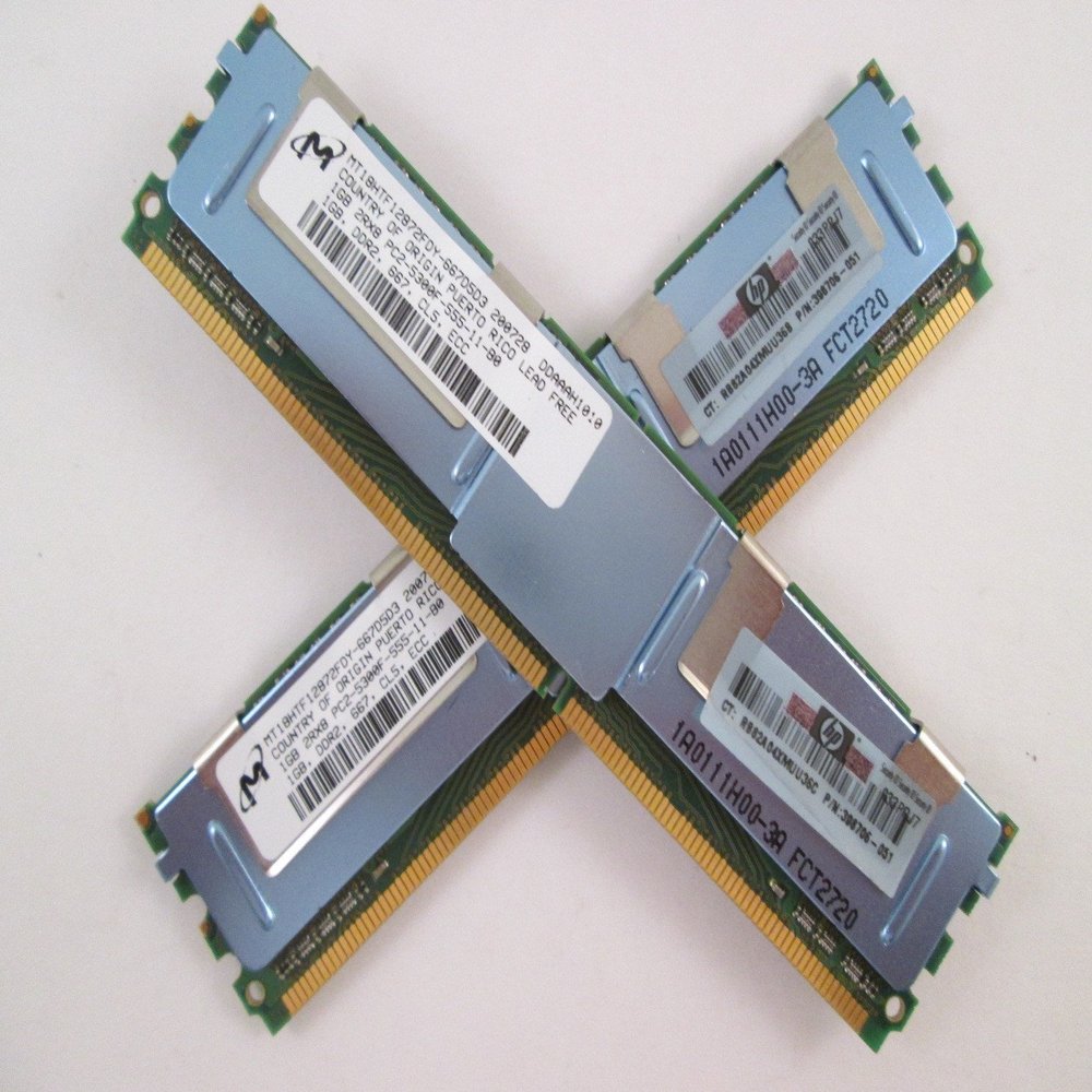1GB DDR2 PC2-5300 667MHz 240pin ECC FB-DIMM CL5 MT18HTF12872FDY-667D5D3