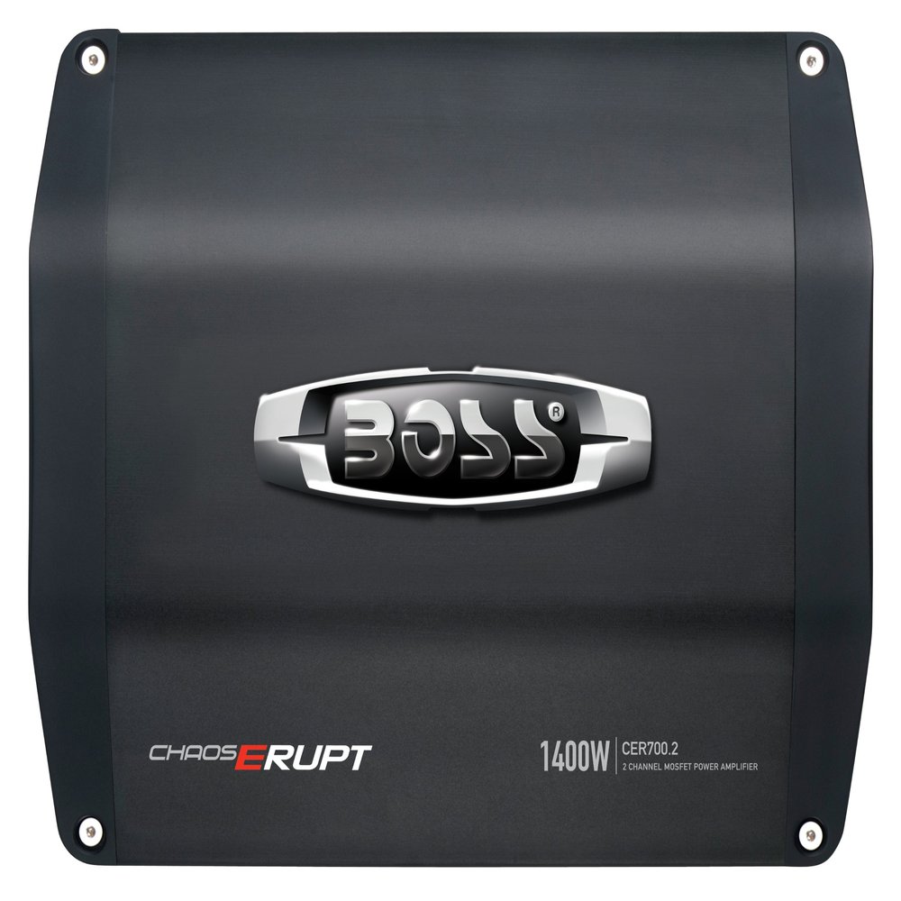 BOSS Audio Systems CER700.2 Chaos Erupt 1400-Watts Full Range Class AB 2 Channel 2-8 Ohm Stable Amplifier with Remote Subwoofer Level Control