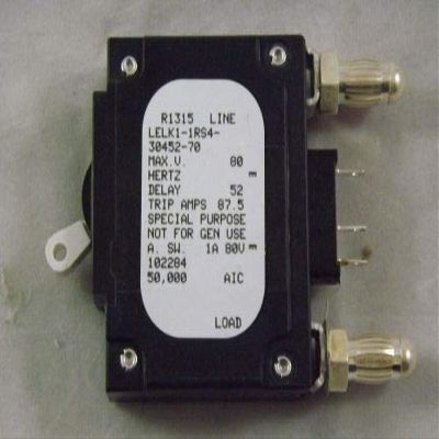 Airpax 102284 / LELK1-1RS4-30452-70 Circuit Breaker 70 Amp Bullet Style White Handle 3 Pin w/Strap