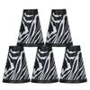 Urbanest Set of 5 Zebra Hardback Chandelier Lamp Shade, 3"x6"x5", Clip-on view 2