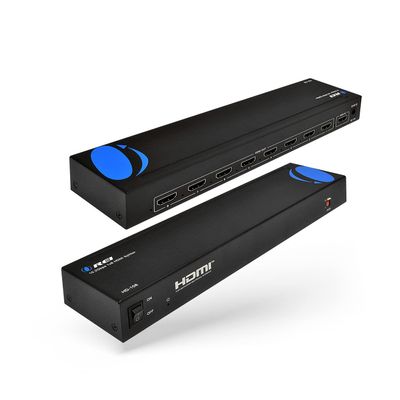 OREI 1080p 1x8 HDMI Splitter, - 1 Port to 8 HDMI Display Duplicate/Mirror - Powered Splitter Ver 1.3 Certified for Full HD 1080P High-Resolution 3D Support (One Input To Eight Outputs)