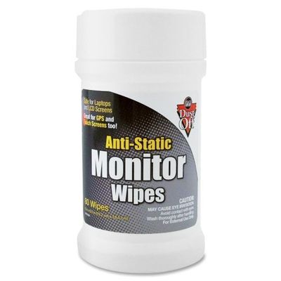 Anti Static Monitor Wipes 80 Ct Supplies Canister Classroom Technology Faldsct Falcon Safety Products, Inc