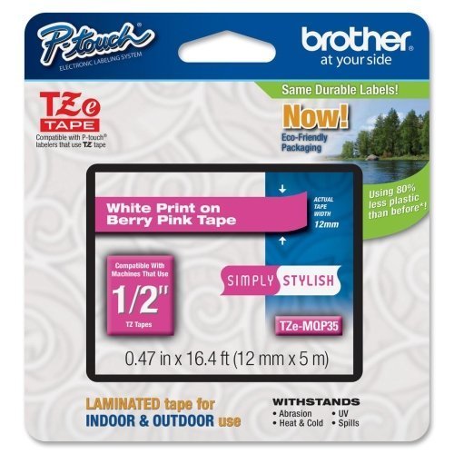 12mm White on Pink Tape
