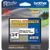 Brother P-Touch TZe-S241 Laminated Extra Strength Label Maker Tape, 3/4-inch x 26-2/10', Black on White (TZe-S241) view 1