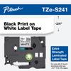 Brother P-Touch TZe-S241 Laminated Extra Strength Label Maker Tape, 3/4-inch x 26-2/10', Black on White (TZe-S241) view 2