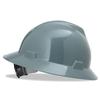 MSA 475367 V-Gard Full-Brim Hard Hats, Ratchet Suspension, Size 6 1/2-8, Gray view 1