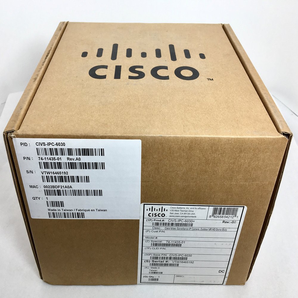 Cisco Systems Network Surveillance Camera - Dome - Outdoor - Color (Day&Night) - 1920 x 1080 - auto and Manual iris - LAN 10/100 - MJPEG, H.264 - DC 12 V/AC 24 V/PoE