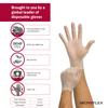 Ansell Microflex Derma Free DF-850 Disposable Smooth Vinyl Gloves for Food Prep & Handling - Medium, Natural (Case of 1000) view 4