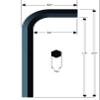 EKLIND 15168 1 1/4 Inch Short Series Hex-L Key allen wrench view 2