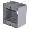 Sigma Engineered Solutions 14253 Weatherproof 3/4" 4 Hole 1-Gang Box, Gray view 3