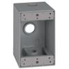 Sigma 14255 Weatherproof 1/2" 5 Hole 1-Gang Deep Box, Gray view 1