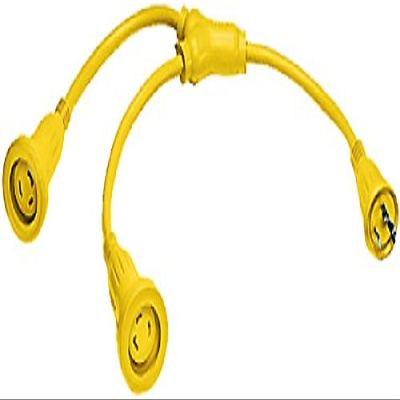 Hubbell Y Adapter 2-30a W/1-30a Rect Hbl64cm56