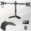 VIVO STAND-V002F Dual LED LCD Monitor Free-Standing Desk Stand for 2 Screens up to 27 Inch Heavy-Duty Fully Adjustable Arms with Max VESA 100x100mm view 3