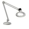 Luxo 18255LG KFM LED Illuminated Magnifier, 30" Arm, 5 Diopter, Weighted Base, Light Gray view 1