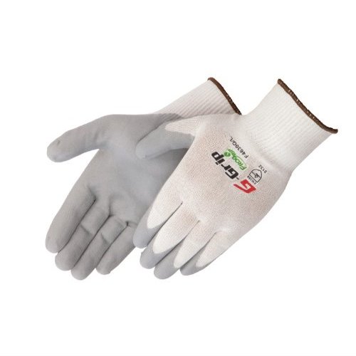 Liberty G-Grip Nitrile Foam Palm Coated Seamless Knit Glove with 13-Gauge Black Nylon Shell, X-Small, Gray (Pack of 12)