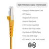 CablesAndKits - Shielded (STP) Cat5e Ethernet Cable, Booted, Jacket: PVC (CM), 7 ft, Yellow, Pure Copper, RJ45 Computer & Networking Patch Cord view 2