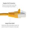 CablesAndKits - Shielded (STP) Cat5e Ethernet Cable, Booted, Jacket: PVC (CM), 7 ft, Yellow, Pure Copper, RJ45 Computer & Networking Patch Cord view 3