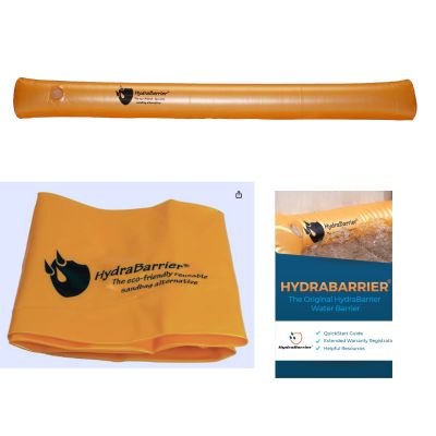 Watershed Innovations Best Sandbag Alternative - Hydrabarrier Standard 12 Foot Length 4 Inch Height - Water Diversion Tubes That Are the Lightweight, Re-usable, and Eco-friendly (Single Unit),Orange