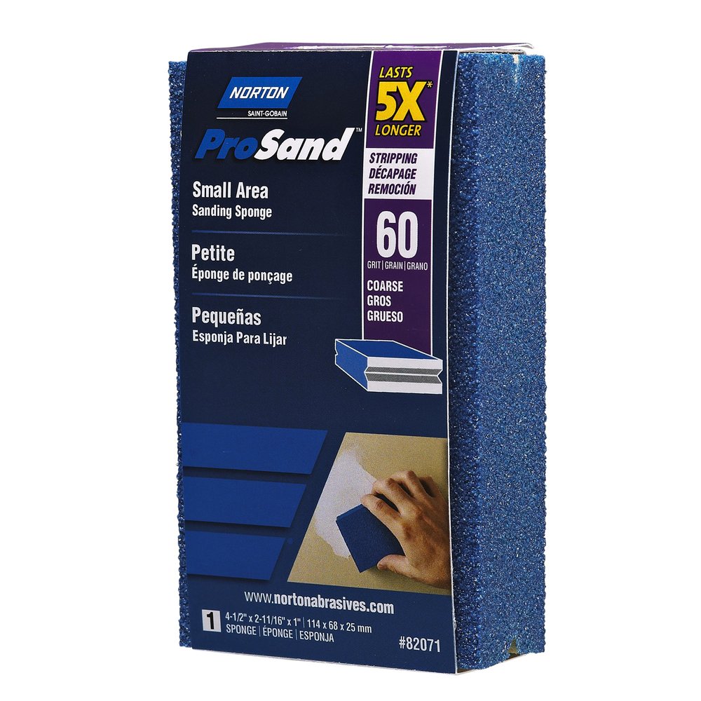 Norton 82071 5X 60 Grit Small Area Sanding Sponge